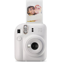 FujiFilm - Appareil instantané Instax Mini 12 - Blanc argile-Formes bombées donnant un aspect «gonflé» au boîtier
