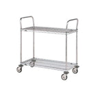 Chariot utilitaire à usage standard avec tablettes grillagées, 2 tablettes, 30 x 18 po (MW603)-Nombre de tablettes : 2
