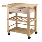 Winsome – Chariot de cuisine Finlande-Le chariot fait 35 larg. x 20,5 prof. x 31,5 haut. (po). La tablette inférieure fait 21,1 larg. X 15,9 prof. (po).