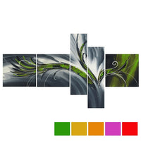 Designart – Imprimés sur toile avec contour, Pensée abstraite, 5 pièces, (PT143-GREEN)-Imprimé