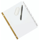 Avery Intercalaires Écrire et effacer Big Tab - 8 onglets-Trous renforcés avec une bordure dorée pour une plus grande durabilité