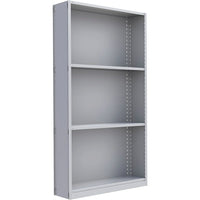 Metalware – Étagère enclenchable RK293, 4 tablettes, 48 x 18 x 88 (po), gris pâle-Système de tablettes ajustables offrant un espace de rangement solide, mais économique qui convient à vos besoins