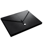 Fichier Extensible à 13 Poches à gagner - Format Lettre - Fermeture élastique et Bouton - 9,75"x 13" - Noir-Fermeture à élastique