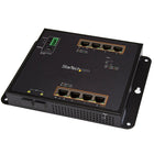 StarTech ® Commutateur Ethernet Gigabit à 10 ports PoE+, 2 connexions SFP, géré, montage mural, accès avant (IES101GP2SFW)-Élargissez votre réseau avec 8 ports RJ-45 (PoE+) et 2 fentes SFP à fibre optique en un seul commutateur Ethernet Gigabit