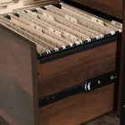 Sauder - La Collection Briarbrook Classeur latéral - Finition Barrel Oak-Ossature métallique à fini poudre.