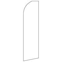 Swooper – Trousse pour banderole avec perche et piquet, blanc-La banderole mesure environ 32 po de largeur et 132 po de hauteur; une fois pleinement assemblée, la perche s'élève à 16 pi au-dessus du sol !
