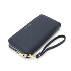 Champs - Portefeuille zippé RFID  - Marine-Pochette centrale zippée