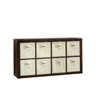 Sauder Stow-away 8 Cube Organisateur - 57.87" H - Finition Smoked Oak (421547)-8, 0 tablettes réglables