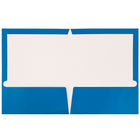 JAM PaperMD – Chemises de présentation à 2 pochettes plastifiées et lustrées, bleu, 25/paquet-Capacité : 200 feuilles