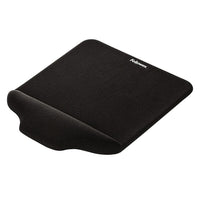 Fellowes Tapis De Souris PlushTouch / Repose-Poignet-Noir-L’endroit le plus douillet pour reposer votre poignetMC