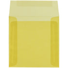 JAM Paper Enveloppes carrées translucides, 6 x 6 po, jaune primaire, 50/paquet-Intérieur vierge où écrire un mot personnalisé
