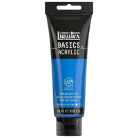Liquitex Basics – Peinture acrylique 1046470, bleu céruléen, tube de 118 ml-Formulée avec des pigments de qualité artistique sur lesquels l'artiste peut compter