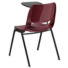 Flash Furniture – Chaise coquille ergonomique avec tablette rabattable à droite, bourgogne (RUTEO1BYRTAB)-Pour l'usage commercial
