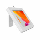 Support incurvé et support mural compatible VESA CTA Digital pour boîtiers de tablette Paragon - Blanc-Support en métal avec finition blanc mate durable