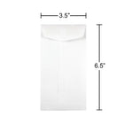 JAM Paper Enveloppes blanches pour monnaie, no 7 (3,5 x 6,5 po), 250 par paquet-Taille : 3,5 x 6,5 po