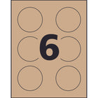 Avery – Étiquettes rondes imprimables jusqu'au bord laser/jet d'encre, kraft, permanentes, diamètre 3 po, paq./90 (22813)-Pour les imprimantes laser et jet d'encre