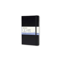 Moleskine – Carnet de croquis de la collection Art Plus, page blanche, couverture rigide avec poche, noir, 5 x 8,25-Papier pour croquis sans acide, couleur ivoire