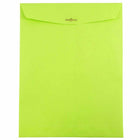 JAM Paper - Enveloppes colourées 9 x 12 avec fermeture à fermoir - Vert lime ultra - Paquet de 50-Taille: 9 x 12 pouces