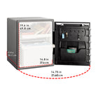 SentrySafe - SFW205GPC Coffre-fort ignifuge/étanche de très très grande taille à combinaison numérique - 2,0 pi3-Protection des données : Vérifiée par l’ETL pour protéger les supports multimédias numériques comme les tablettes, téléphones, disques durs externes, cartes mémoire, clés USB, CD et DVD contre le feu pendant 1 heure jusqu’à 927 -degreeC (1 700 -degreeF)