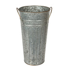 CTG Brands – Vase de la collection Modern Farmhouse, paq./2, 10 po x 13,75 po, argent industriel -Matériau : métal galvanisé durable, résistant à la rouille