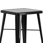 Flash Furniture – Ensemble avec table bistro et 2 tabourets, intérieur/extérieur, métal, noir (CH31330B230GBBK)-L'ensemble comprend une table et 2 tabourets