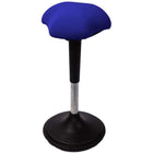 AnthroDesk - Tabouret Wobble réglable - Bleu-Plastique durable et acier robuste pour la base et siège rembourré en mousse de première qualité