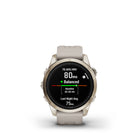 Garmin - Epix Pro Sapphire Edition - 42mm Or doux avec bande sable clair-NOUVELLE intégration de la carte Up Ahead : obtenez en un coup d'œil une connaissance des points de contrôle POI sélectionnés à venir, désormais superposés sur la carte, tels que les postes de ravitaillement pendant une course