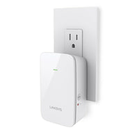 Linksys - Amplificateur de portée WiFi double bande AC1200, unité unique, blanc-Vitesse sans fil AC1200