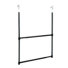 Oceanstar – Tringle d'armoire réglable portable à 2 niveaux, noir-2 supports à suspendre sur toute tringle d'armoire standard