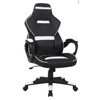 Brassex - Chaise de Jeu Aeon - Noir/White-Chaise de Jeu réglable