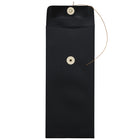 JAM Paper Enveloppes à ouverture au sommet à fermeture à bouton et à ficelle, 4 1/8 x 9/12 po, noir, 1000/paquet-Fermeture : Bouton et ficelle