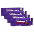 Cadbury - UK Dairy Milk Barre aux fruits et aux noix - 180 g - paquet de 4-Cremeux Dairy Milk chocolat aux raisins secs et aux amandes.