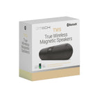Haut-parleurs magnétiques CJ Tech Bluetooth 3 watts TWS True Wireless - Noir-Ces haut-parleurs sont magnétiques et se connectent les uns aux autres pour former une seule unité