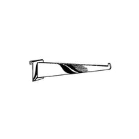 Wamaco - Console pour tablette pour panneau grillagé, 14 po, chrome, paquet de 10-Idéal pour les tablettes en verre, bois et mélamine de présentoir de produits