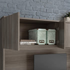 Sauder - 427429 La Collection Affirm Surmeuble - Finition Hudson Elm-Rangement cache derriere quatre portes pour les classeurs, les dossiers, les fournitures etc.