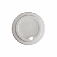 Globe Commercial Products - 8 oz Dome couvercle Bagasse White Bagasse - 1000 pack-8 oz Dome couvercle Bagasse White Bagasse