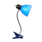 LimeLights - Lampe de bureau incandescente, bleu (LD2014-BLU)-Support col de cygne en métal flexible