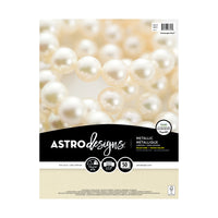 Astrodesigns - Papier couverture 65lb - 8,5 po l x 11 po H - Perle champagne - Paquet de 50-Poids de base : 65 lb./176 gsm