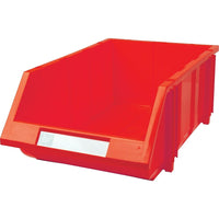 Kleton - Bac Empilable & À Suspendre, 11-13/16po La, 7po H X 17-11/16po P, Rouge, paquet de 5-Capacité 100 lb