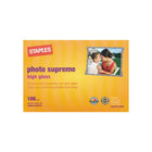 Staples - Papier photo Supreme, lustré, 4 po x 6 po, paquet de 100-Pour des photos aux couleurs éclatantes qui résistent à la décoloration