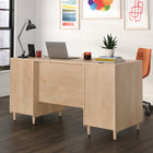 Sauder 60"W La Collection Clifford Place Bureau Ministre - Finition Natural Maple-Gestion de cordons.