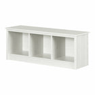 South Shore - Toza - Banc d’entrée avec rangement - Pin blanc-Design tendance : le style contemporain épuré de ce banc d’entrée créera une ambiance accueillante dans votre maison. Déposez de beaux coussins sur le siège et des paniers colorés (non inclus) dans les compartiments ouverts pour personnaliser votre décor!