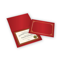Geographics - Arabesque Burgundy Certificate Kit - Feuille d'or - Paquet de 18-Kit bordeaux avec feuille d'or