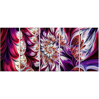 Designart – Impression florale sur toile, pyramide de lavande, 5 panneaux, art abstrait (PT3095-401)-Impression