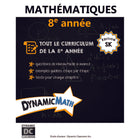 Dynamic Math book Saskatchewan 8e année-Le classeur contient des instructions, des exemples et des questions pratiques
