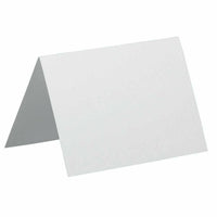 JAM Paper - Cartes pliantes vierges - Format A1 4 barres - 3-1/2 po x 4-7/8 po - Strathmore Bright White Weve - paquet de 25-Couleur : Couleur vive : Cartes pliantes vierges tissées blanches.