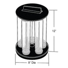 Azar Displays – 5 poteaux présentoir de comptoir verticaux tournant, 12 x 2 po (900070)-12 haut. x 2 diam. (po)