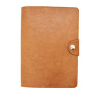 Ashlin ? Carnet Porchia de taille moyenne avec fermeture à pression, havane (P9088-18-08)-Intérieur doublé luxueux.
