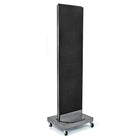 Azar Displays – Présentoir de sol à panneaux perforés sur 2 côtés, base à roulettes de 16 po, 16 x 60 po, noir uni (700253-BLK)-Comprend une bande porte-affiche en acrylique et repose sur une base en métal à roulettes de 20 po larg. x 5 po haut. x 16 prof. (po). Hauteur totale de 66 po