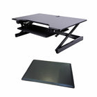Rocelco - Support de bureau réglable pour clavier assis/debout de 46 po avec tapis anti-fatigue - Noir-DADR46 ne nécessite pas d'assemblage